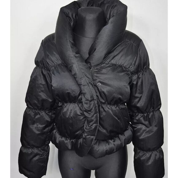 All Saints Roche Puffer Coat Jacket Black UK 8 US 4 - Picture 1 of 2